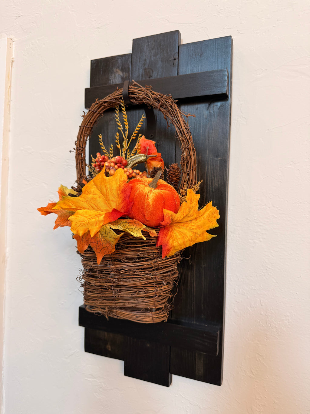 Large Rustic Handmade Wood Wall Sconce with Lantern Hook, Lantern and Candle Decor Options