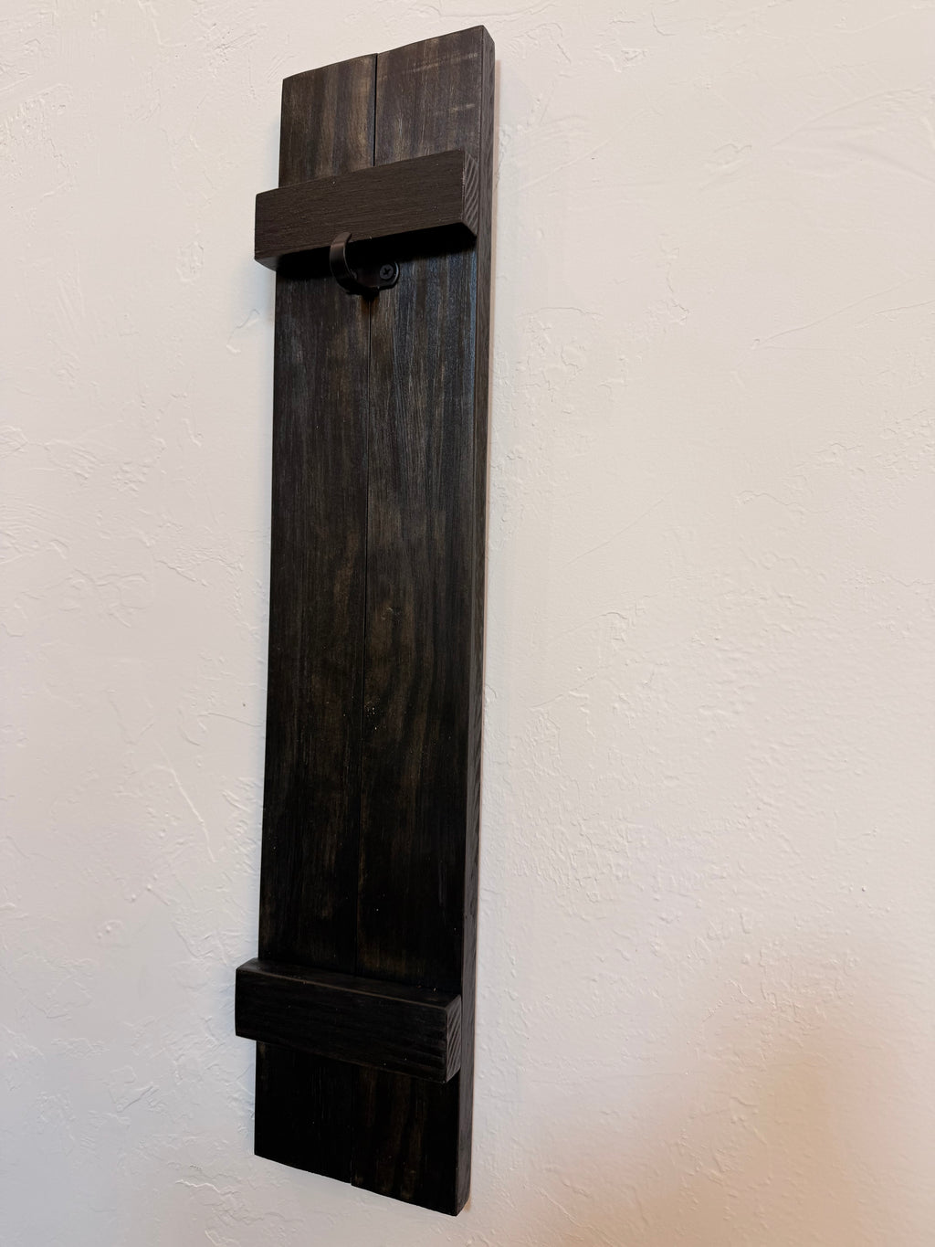 Rustic Handmade Wood Wall Sconces (Pair) with Lantern Hook, Lantern and Candle Decor Options