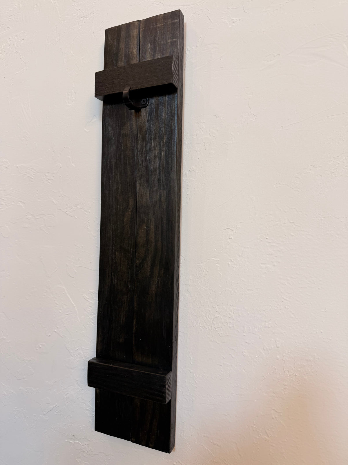 Rustic Handmade Wood Wall Sconces (Pair) with Lantern Hook, Lantern and Candle Decor Options