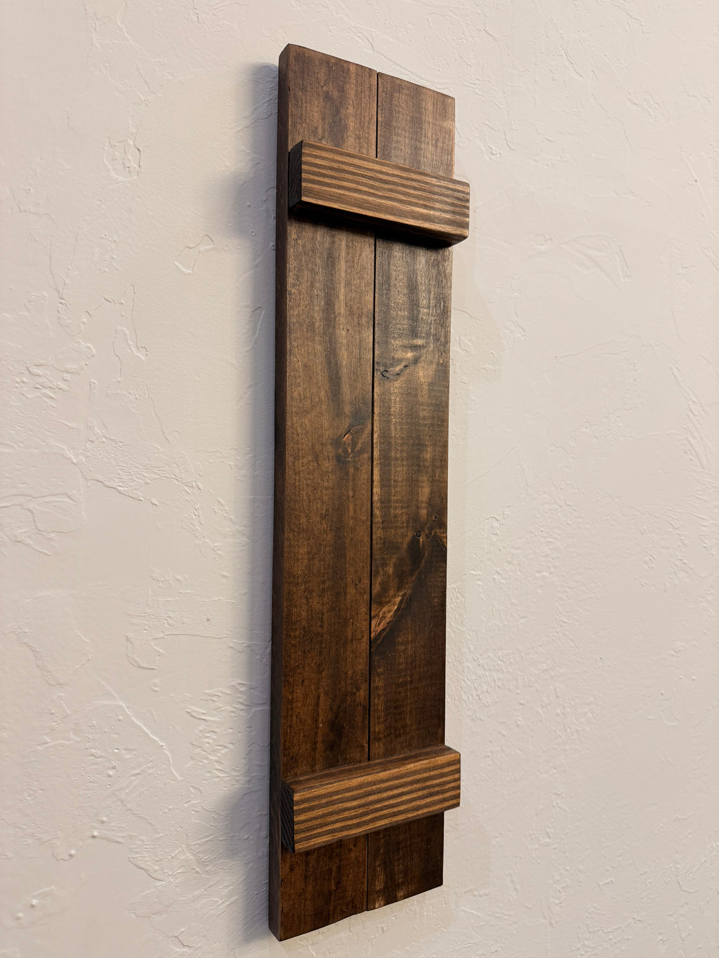 Rustic Handmade Wood Wall Sconces (Pair) with Lantern Hook, Lantern and Candle Decor Options