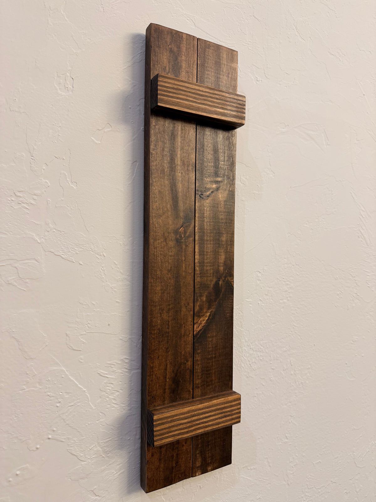 Rustic Handmade Wood Wall Sconces (Pair) with Lantern Hook, Lantern and Candle Decor Options